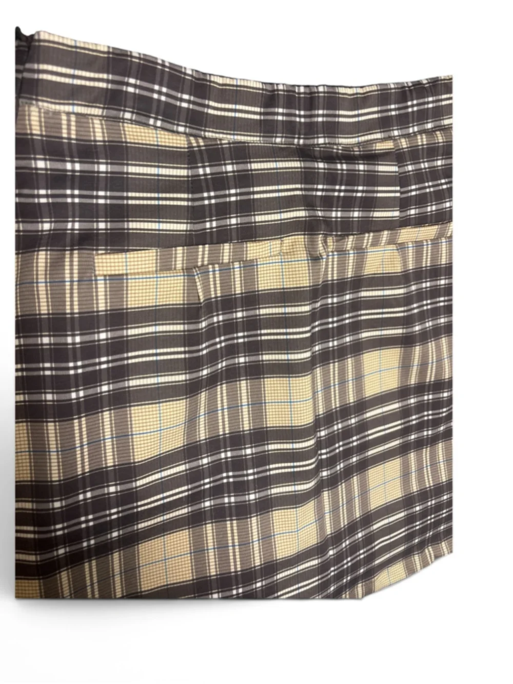 Plaid Mini Golf Skirt Size M Beige Brown